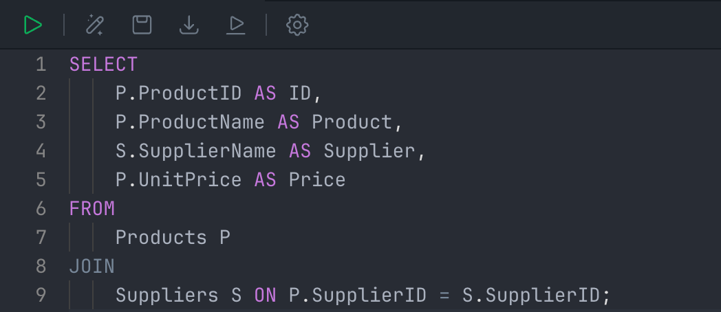 sql alias