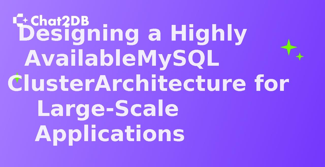 Designing a Highly Available MySQL Cluster Architecture for Large-Scale Applications